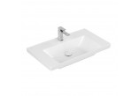 Меблевий умивальник Villeroy & Boch Subway 3.0, 80x47cm, без переливу, otwór na armaturę, Weiss Alpin CeramicPlus