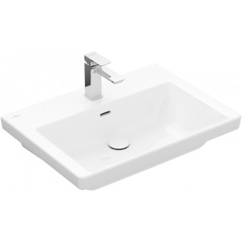 Меблевий умивальник Villeroy & Boch Subway 3.0, 80x47cm, z переливом, otwór na armaturę, Weiss Alpin