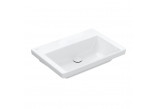 Меблевий умивальник Villeroy & Boch Subway 3.0, 65x47cm, без переливу, без отвору na armaturę, Weiss Alpin