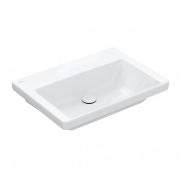 Меблевий умивальник Villeroy & Boch Subway 3.0, 80x47cm, без переливу, без отвору na armaturę, Weiss Alpin