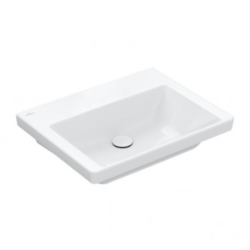 Меблевий умивальник Villeroy & Boch Subway 3.0, 65x47cm, без переливу, без отвору na armaturę, Weiss Alpin