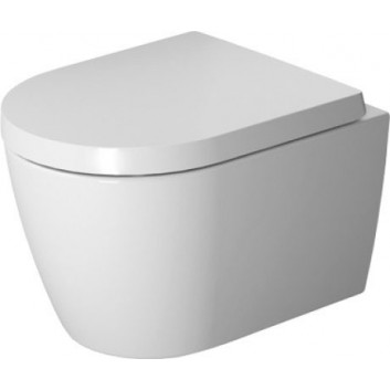 Підвісний унітаз WC Duravit ME by Starck Compact, 48x36cm, Rimless, bez rantu, кріплення Durafix, біла