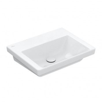 Меблевий умивальник Villeroy & Boch Subway 3.0, 60x47cm, z переливом, otwór na armaturę, Weiss Alpin