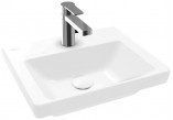 Навісний умивальник Villeroy & Boch Subway 3.0, 45x37cm, без переливу, otwór na armaturę, Weiss Alpin CeramicPlus