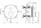 Однорычажный для ванны Ideal Standard Ceramix Blue прихований, Element zewnetrzny 2-приймачі