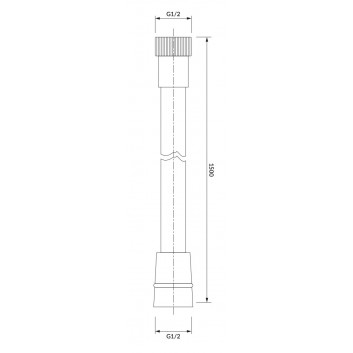 Душовий шланг w osłonie mosiężnej Omnires dł -150 cm, золото