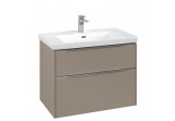 Шафка підраковинна Villeroy&Boch Subway 3.0. 772x576x462mm, 2 szuflady, taupe