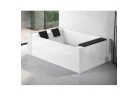 Ванна вільностоячий з гідромасажем Novellini Divina Dual Natural Air, 190x140cm, монтаж з правої сторони, зі стелажем, system przelewowy, каскад, змішувач з каскадом i лійкою, obudowa 4-częściowa, білий глянець