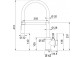 Кухонний змішувач Franke Lina, підлогова, висота 410mm, висувний злив z funkcją prysznica, сірий/хром