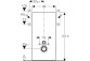 Санітарний модуль Geberit Monolith Plus do WC wiszącego, скло чорні/алюміній чорний хром, H114, кріплення 18 cm