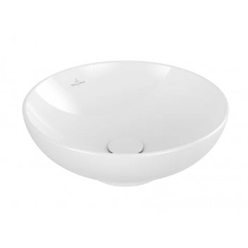 Умивальник на стільницю Villeroy & Boch Loop & Friends, кругла, 38cm, z переливом, Weiss Alpin CeramicPlus
