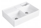 Zlewozmywak керамічний dwukomorowy 89,5x63x22 cm Villeroy & Boch, Stone White CeramicPlus