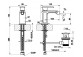 Змішувач для умивальника Gessi Eleganza, підлогова, висота 149mm, клапан automatyczny, хром