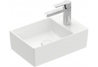 Умивальник настінний Villeroy & Boch Memento 2.0, 40x26cm, без переливу, отвір для змішувача, Weiss Alpin CeramicPlus