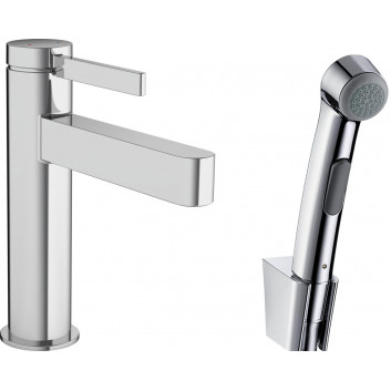 Змішувач для умивальника Hansgrohe Finoris, підлогова, висота 182mm, z główką Bidette і шлангом 160cm, хром