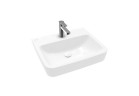 Навісний умивальник Villeroy & Boch O.novo, 55x46cm, без переливу, отвір для змішувача, Weiss Alpin AntiBac CeramicPlus