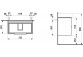 Шафка підраковинна Lufen Base, 735x390mm, dwie szuflady, dla umywalki 810285, комплект organizerów, білий матовий