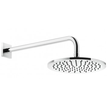 Верхній душ Gessi Rilievo, квадратна, 250x250mm, тримач настінні 389mm, хром