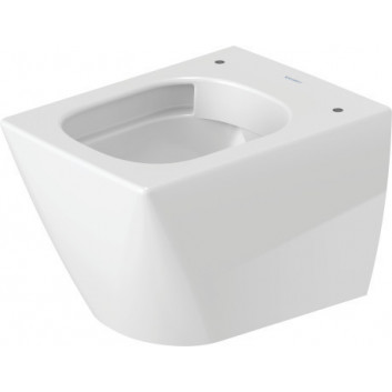 Підвісний унітаз WC Duravit ME by Starck Compact, 48x36cm, Rimless, bez rantu, кріплення Durafix, біла