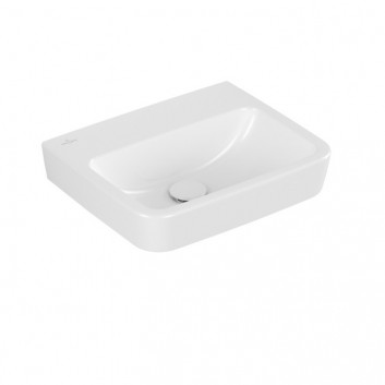Умивальник на стільницю Villeroy & Boch O.novo, 45x37cm, z переливом, без отвору для змішувача, Weiss Alpin