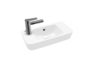 Навісний умивальник Villeroy&Boch O.novo, 50x25cm, z переливом, отвір для змішувача з лівої сторони, Weiss Alpin