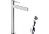 Змішувач для умивальника Hansgrohe Finoris, підлогова, висота 182mm, z główką Bidette і шлангом 160cm, хром