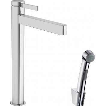 Змішувач для умивальника Hansgrohe Finoris, підлогова, висота 182mm, z główką Bidette і шлангом 160cm, хром