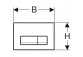 Кнопка uruchamiający Geberit Sigma50, spłukiwanie dwudzielne, скло, чорний/czerwone золото