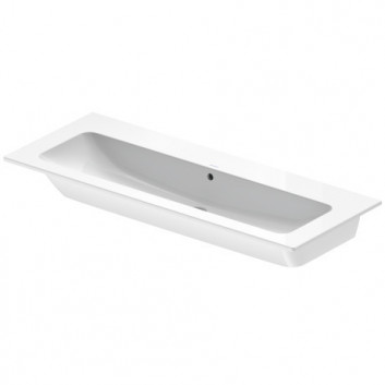 Меблевий умивальник Duravit ME by Starck, 123x49, z переливом, без отвору для змішувача, білий