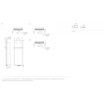 Обігрівач Terma Case 138,5x50 cm, з набором zaworowym i głowicą термостатичною - білий/ колір- sanitbuy.pl