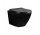 Підвісний унітаз WC Rea Carlo Mini Rimless Duroplast/Flat, 49x37cm, bez kołnierza, сидіння з мікроліфтом, чорний