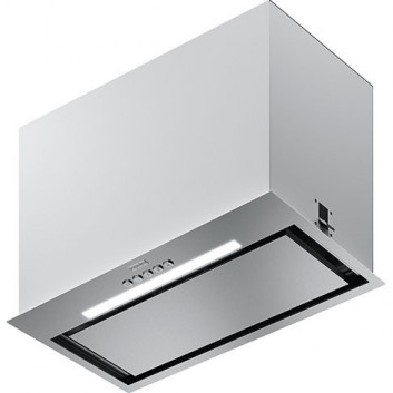 Okap wyspowy Franke Cryсталь FCR 925 I TC BK XS LED, 90x60cm, благородна сталь/чорне скло