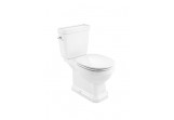 Раковина WC Roca Carmen Rimless do kompaktu 67x37cm злив подвійний, Superglaze, білий