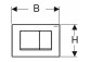 Кнопка uruchamiający Geberit Delta50, spłukiwanie dwudzielne, матеріал sztuczne, матовий хром