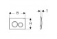 Кнопка uruchamiający Geberit Delta30, spłukiwanie dwudzielne, матеріал sztuczne, матовий хром