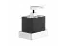 Дозатор для мила w płynie Gessi Rettangolo, настінний, чорний, викінчення Finox Brushed Nickel