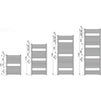 Обігрівач Zehnder Metropolitan Bar 80,5 x 40 cm - білий