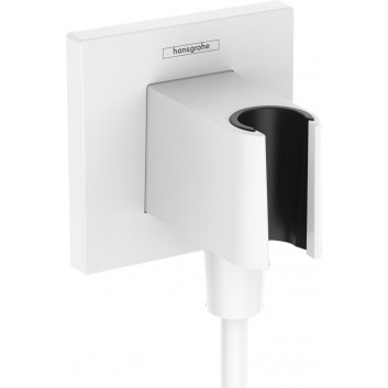 Przyłącze wody Hansgrohe FixFit E, з важелем для душа, чорний мат.
