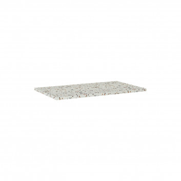 Blat naszafkowy Elita ElitStone Terrazzo, 60x46cm, мармуровий, білий мат.