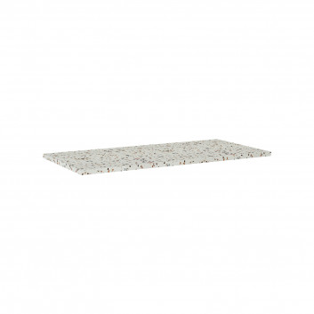 Blat naszafkowy Elita ElitStone Terrazzo, 60x46cm, мармуровий, білий мат.