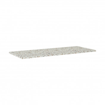 Blat naszafkowy Elita ElitStone Terrazzo, 100x46cm, мармуровий, білий мат.