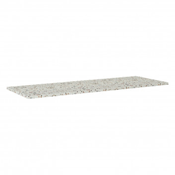 Blat naszafkowy Elita ElitStone Terrazzo, 120x46cm, мармуровий, білий мат.