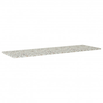 Blat naszafkowy Elita ElitStone Terrazzo, 140x46cm, мармуровий, білий мат.