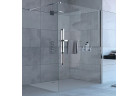Душова стінка walk-in Huppe Duplo, 160x200cm, кріплення праве, Anti Plaque, dekor kombinowany Sand Plus, profil хром