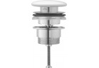 Клапан push-open Duravit, для умивальників z переливом, білий