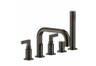 Змішувач для ванни на Gessi Inciso, установка na półce, душовий комплект, Warm Bronze Brushed PVD