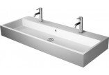 Меблевий умивальник Duravit Vero Air, 120x47cm, z переливом, 2 otwory na baterie, glazurowany spód, білий