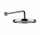 Верхній душ Gessi Venti20, кругла, 328mm, тримач настінний 400mm, хром