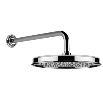 Верхній душ Gessi Venti20, кругла, 229mm, тримач настінний 400mm, хром