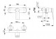 Змішувач ванно-душовий Demm Shine, на стінку, 2 виходи wody, душовий комплект, хром